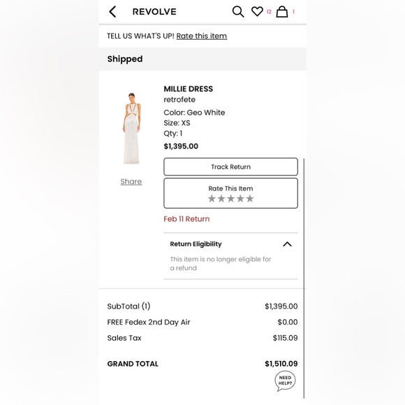 Retrofête Iridescent Sequined Millie Dress Geo White XS - Picture 11 of 11